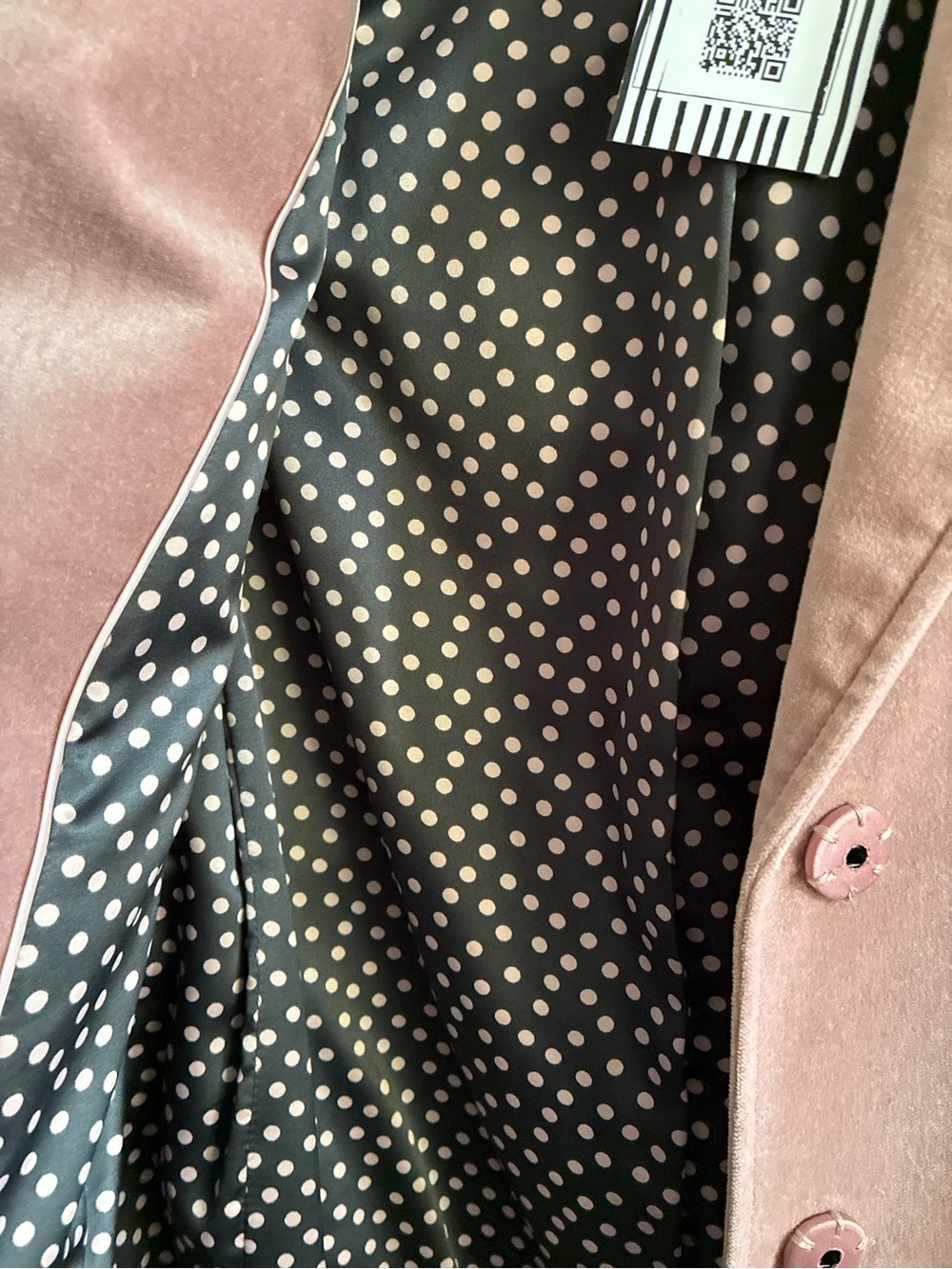 Boden Dusty Rose Long velvet trench Coat - Picture 2 of 4